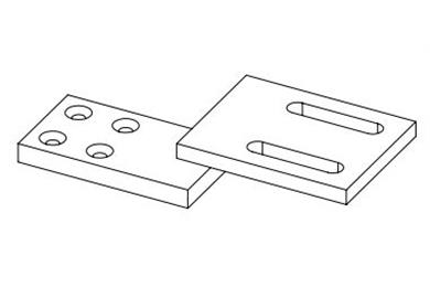 Adapterplatte unten für Brush-Tec EXS