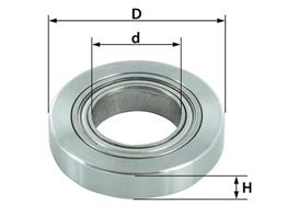 Kugellager mit Aufpressring D=15.7mm d=4.76mm H5