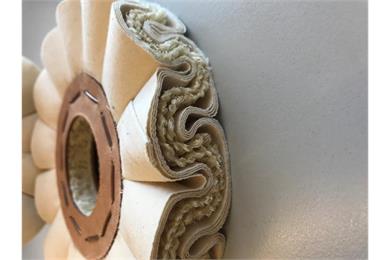 Schwabbelscheiben Tuch-Sisal-Wave Ring 150/18/50mm