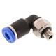 Winkelver. drehbar M5"->4mm KST