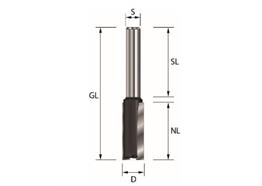 HW Nutfräser D=20, NL=20, GL=52, S=8x32mm, Z2, RL