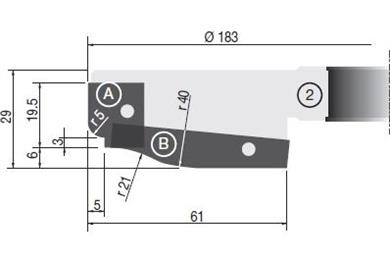 Paar HM Profilplatten A2 60x11.9x1.5mm