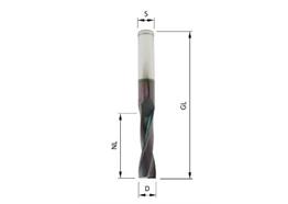 VHW-Schlichtfräser D=8 / NL22 / GL65 / Z2 / RL Pos